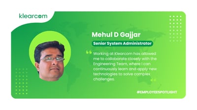 Employee Spotlight: Mehul D Gajjar