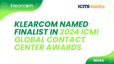 Klearcom Named Finalist in 2024 ICMI Global Contact Center Awards